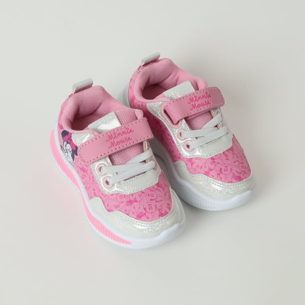 Zapatilla Con Luces Niña Minnie Kiss Rosado Disney