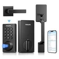 Set De Cerradura Inteligente Para Puerta Delantera Con Entrada De Huellas Dactilares Wi-Fi De Philips