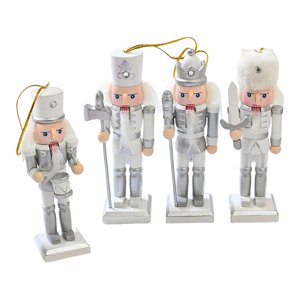 Magideal - 4X Cascanueces Figura Colgante Cascanueces Figura Decoración Navideña Manualidades Accesorios De Fotografía Colgantes Para Fiestas Festivas Cumpleaños