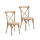 thumbnail image 1 of Pack 2 Sillas Comedor Madera Ratán Apilables Crossback Natural, 1 of 8