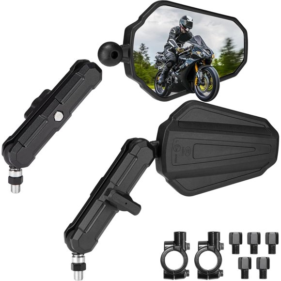 KEMIMOTO Adventure Motorcycle Mirrors M8 M10 Bolt Handlebar