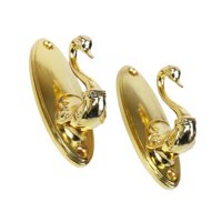 Magideal - 2X Ganchos Para Atar Cortinas, Juego De Ganchos Para Sombreros, Fácil De Instalar, Gancho Para Sujetar Cortinas Versátil, Soporte Para Colgar Cortinas Oro