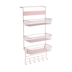 Bothyi - Organizador De Despensa Sobre La Puerta, Estante De Almacenamiento Para Lavandería, Gabinete, Cocina, Color Rosa