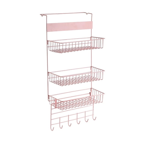 Bothyi - Organizador De Despensa Sobre La Puerta, Estante De Almacenamiento Para Lavandería, Gabinete, Cocina, Color Rosa