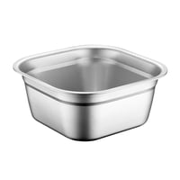 Magideal - Tazón De Sopa Cuadrado De Acero Inoxidable, Recipiente Para Almacenar, Tazón Para Mezclar, Plato Para Servir De Fácil Limpieza Para El Hogar, Fiestas 24 Centímetros