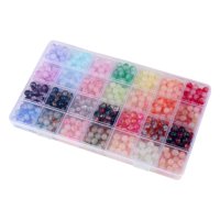 Magideal - Cuentas De Vidrio De 8 Mm Para Hacer Joyas, Cuentas Sueltas, Collares, Accesorios De Joyería, Suministros De Arte Multiusos, Cuentas De Joyería De Mod Degradado De Color