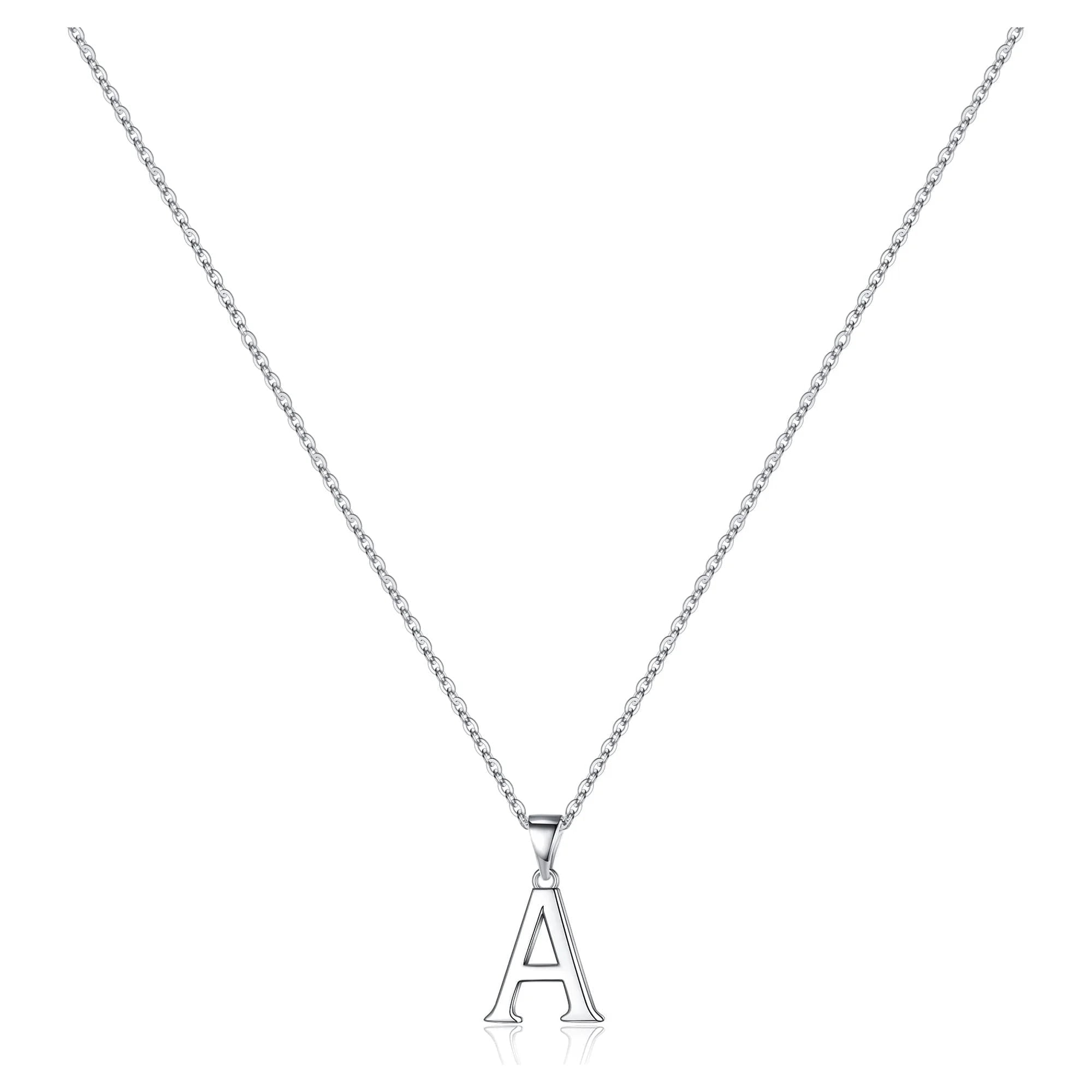 Collar Heshpaws S925 Sterling Silver Inicial Personalizada Plata