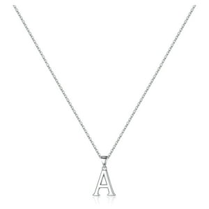 Collar Heshpaws S925 Sterling Silver Inicial Personalizada Plata