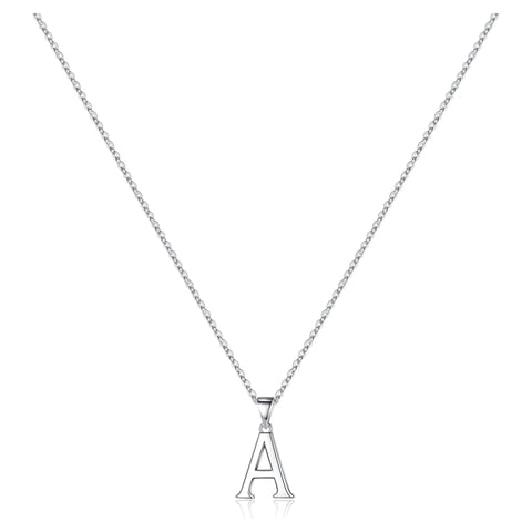 Collar Heshpaws S925 Sterling Silver Inicial Personalizada Plata