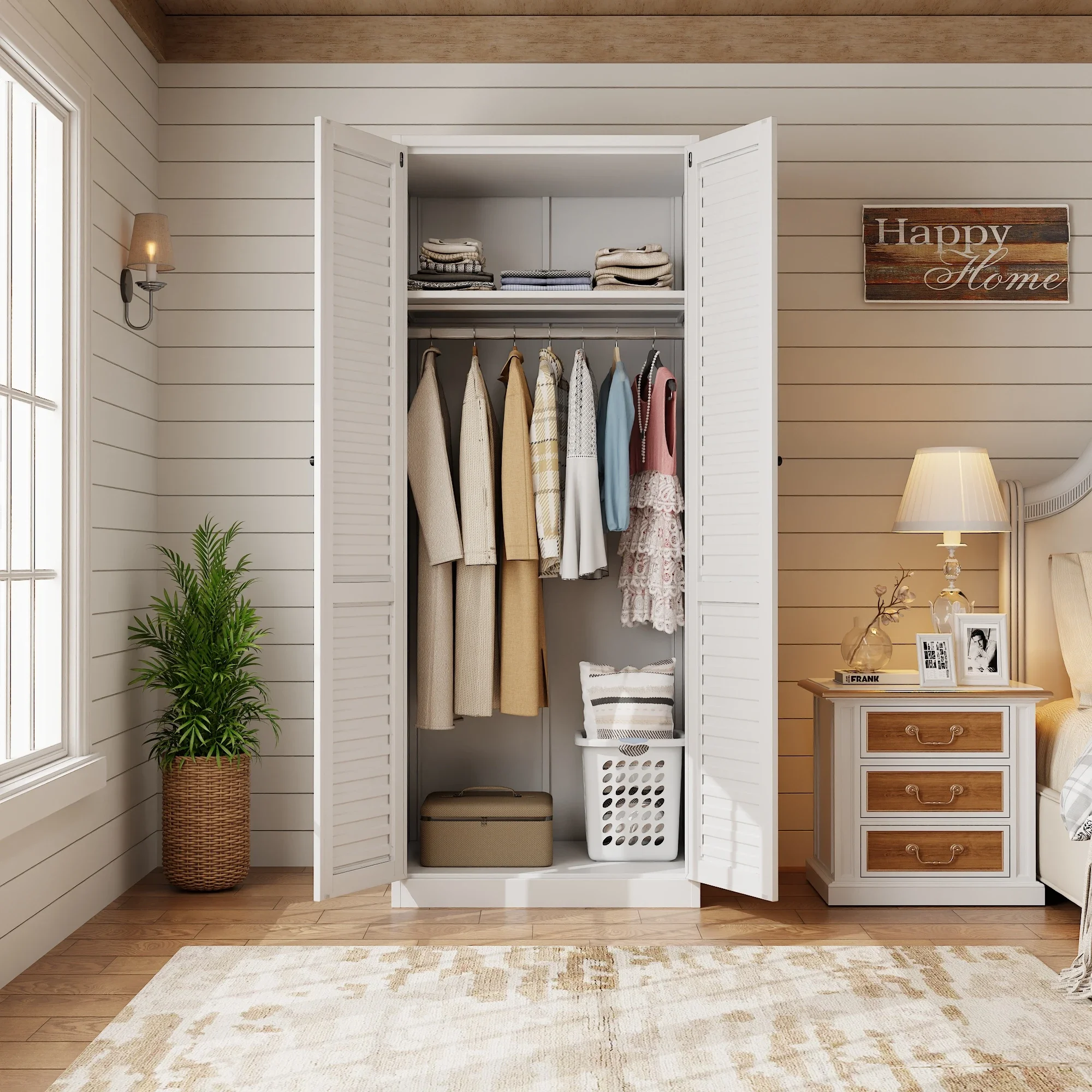 Recilock - Closet 2 Puertas Metalico Blanco 200x80x60 Linea White Modelo Wc-2d