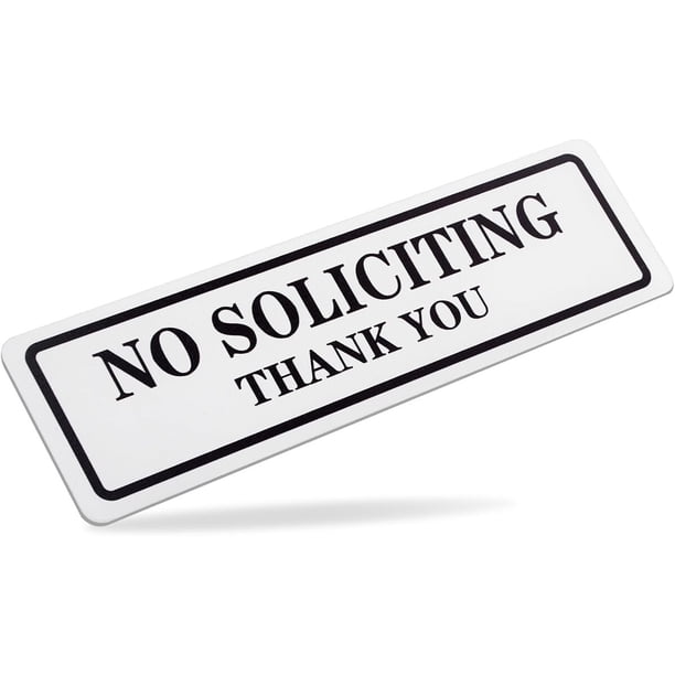 Qofaoye Letrero de «No solicitar» para el hogar, cinta adhesiva resistente, 21,1 x 6,1 cm
