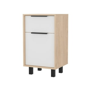 Fmfurniture - Velador 1 Cajón 1 Puerta Fm-002A Café Claro