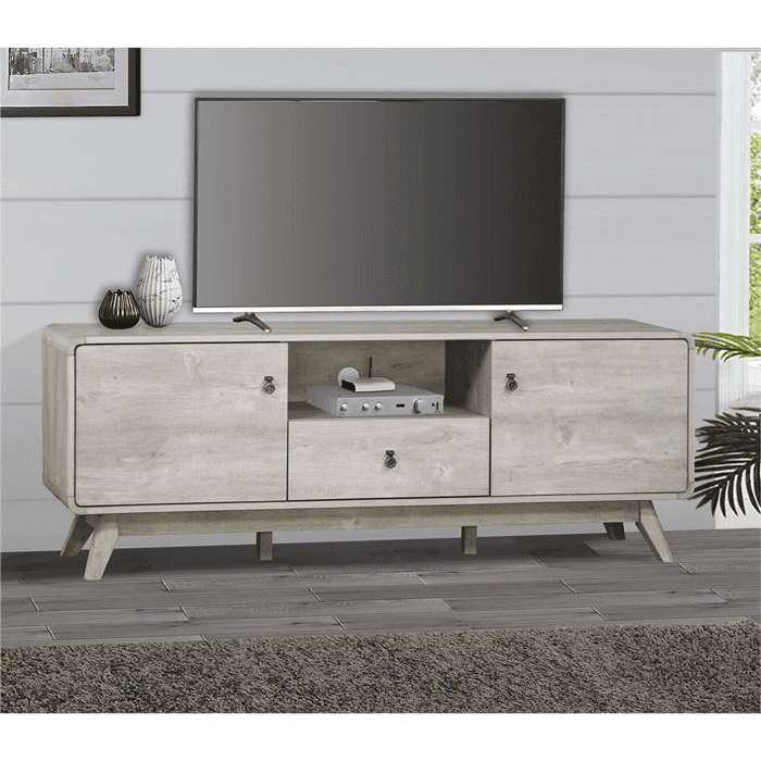 Msa Muebles Santa Ana - Rack Modern Washed Gray 1.5 Mt.