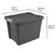 thumbnail image 2 of Contenedor de almacenamiento Sterilite Latch Tote, 12 galones, paquete de 6, gris/verde, 2 of 9
