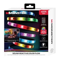 Tira De Luces Led Monster Sound Reactive De 30 M Rgb Con Control Remoto