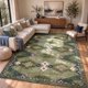 thumbnail image 1 of Alfombra de Área Lavable GarveeHome 140x183 cm Verde, 1 of 9