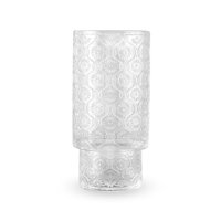 Santú Home & Deco - Vaso Vidrio Relieve Flor Begonia 280Ml