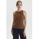 thumbnail image 1 of Polera Mujer Con Bote Pabilo Rib Café, 1 of 4