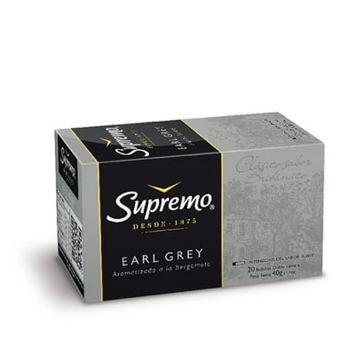 Té Earl Grey 20 Bolsitas) Caja 40 G Supremo