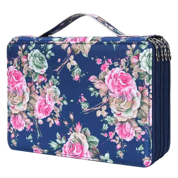 200 Slot Colored Pencil Case: Large Capacity Zipper Closure Twill Fabric Organizer for Artists & Students
