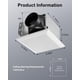thumbnail image 2 of Extractor De Baño Growneer 110 CFM 1.0 Sone Blanco, 2 of 3