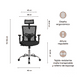 thumbnail image 2 of Silla de oficina presidente Ergonomus Delphi base cromada color negro, 2 of 3
