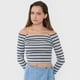 thumbnail image 3 of Polera Mujer Sin Hombros M/L Rayas Gris Corona, 3 of 5