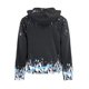 thumbnail image 4 of Saronite Conjunto de Chaqueta Casual de Algodón con Estampado Dinámico, Manga Larga y Pantalón de Polar con Efecto Salpicado, Negro/celeste (para Hombre), 4 of 5