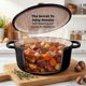 thumbnail image 4 of Olla Holandesa Zulay Kitchen 7,7 L Negra apta para horno hasta 260 °C (500 °F), 4 of 9