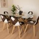 thumbnail image 2 of Comedor Mesa Xinia 140x90 + 6 Silla Patchwork Da Vinci Ecocuero Café, 2 of 3