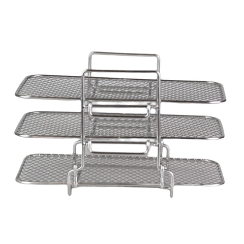 Magideal - Estante Para Freidora De Material Acero Inoxidable Soporte De 3 Niveles Estante Para Parrilla Fácil De Limpiar Estante Para Deshidratador De Alimentos