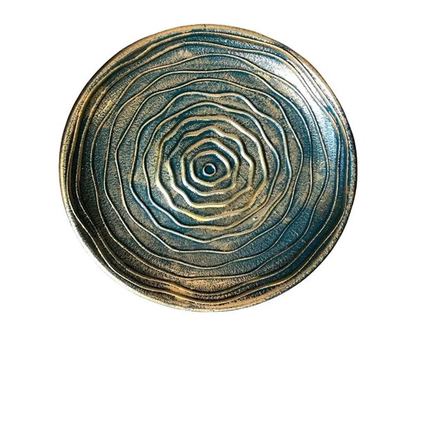 Mesa Lateral Dorada Rosas Mesa De Centro Decoración 30cm azul acero