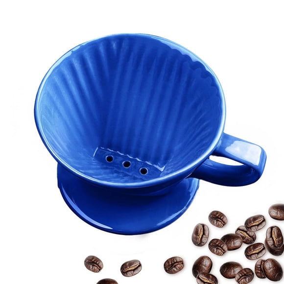 Filtro de café de cerámica para pour over NBYHZLS, azul