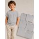 thumbnail image 1 of Pack 6 Poleras De Niños Cuello 100% Algodon Cuello Redondo Gris 8 Lisa, 1 of 3