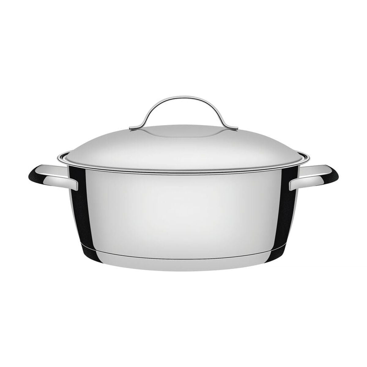 Cacerola En Acero Inox. De 22 Cm Y 3,3 L Tramontina Allegra.