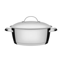 Cacerola En Acero Inox. De 22 Cm Y 3,3 L Tramontina Allegra.