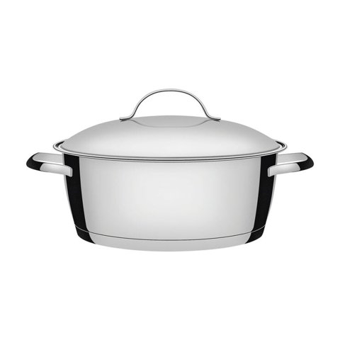 Cacerola En Acero Inox. De 22 Cm Y 3,3 L Tramontina Allegra.