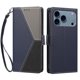 thumbnail image 3 of Funda con Solapa para iPhone 17 Pro, Diseño Tricolor con Ranuras, Azul Oscuro, 3 of 6