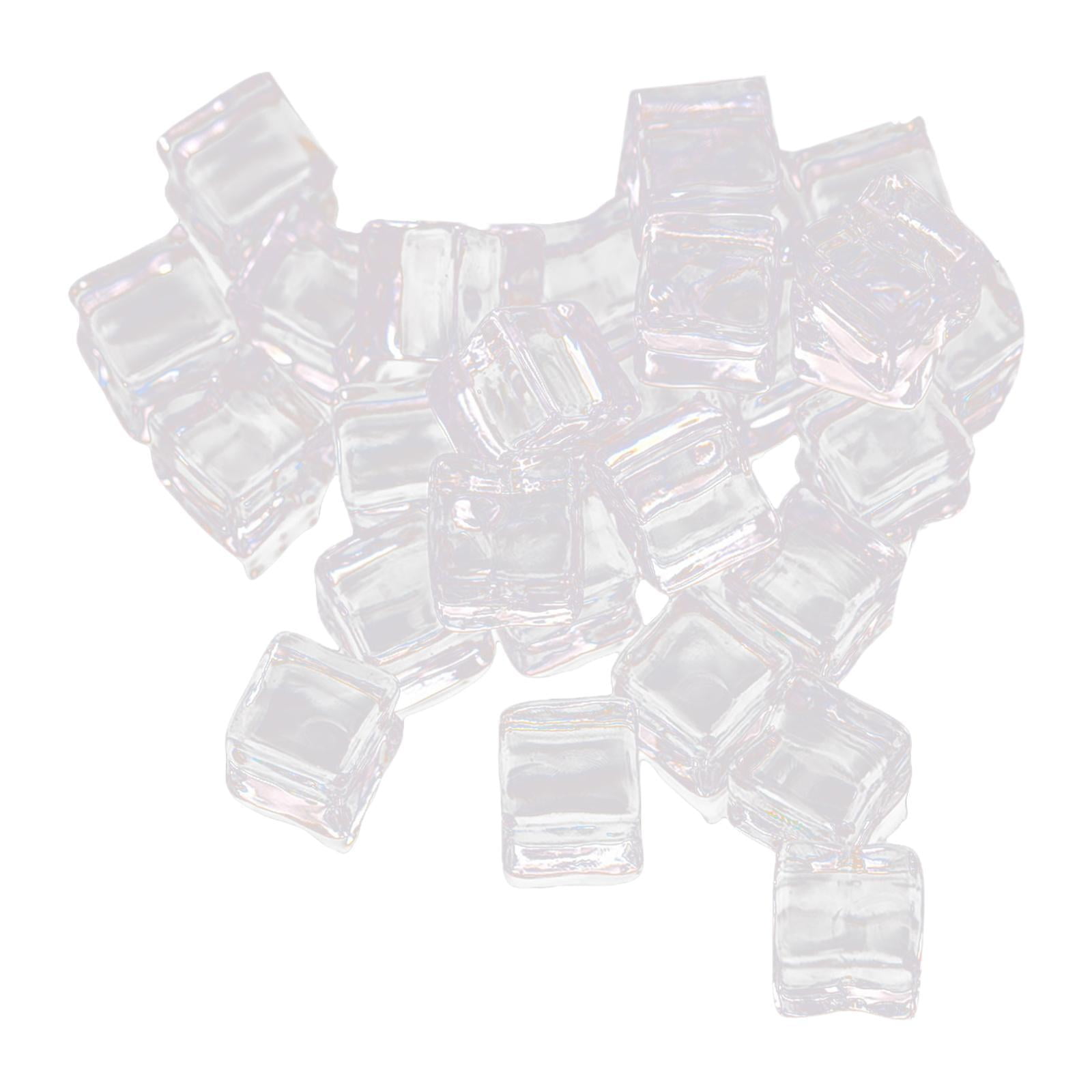 Magideal - 50 Minicubitos De Hielo Para Decoración De Casa De Muñecas, Juego De Simulación Para Jardín De Hadas, Pequeños Adornos, Vajilla Para Casa De Juguete.