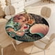 thumbnail image 4 of Lackadaisy theme Fitted Round Tablecloths Elastic Edged Table Covers Waterproof Table Cloth For Kitchen Holiday Party Tables Decor 120cm, 4 of 6
