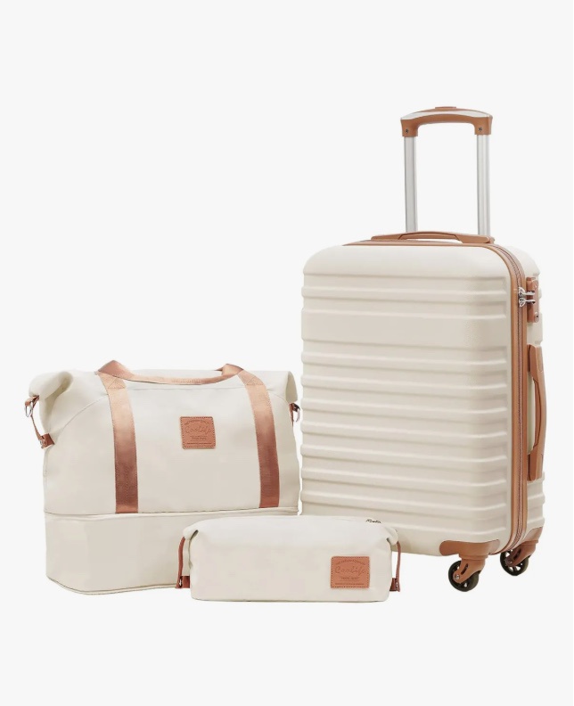 Atlas - Maleta Cabina 10 Kg Equipaje + Accesorios Beige