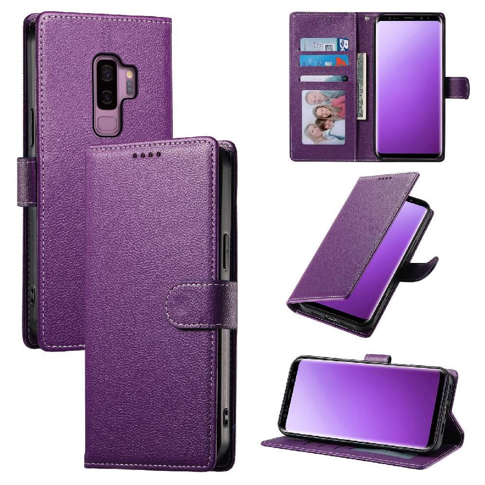 Funda Para Foxdock Samsung Galaxy S9 Plus– Cuero Premium, 3 Ranuras Para Tarjetas, Protección Contra Impactos