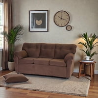 Muebles Altiro - Sofá Mateo 3 Cuerpos - Tela Felpa Chocolate