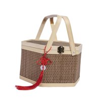 Ioensy - Cestas De Regalo Con Asas Cesta Organizadora Para Acampar Sala De Estar Cocina Con Hebilla