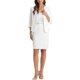 thumbnail image 1 of INSPIRE CHIC Conjunto de Falda de Traje de 2 Piezas para Mujeres, Conjunto de Traje de Falda de Negocios con Cuello con Muescas y Faldas Lápiz Blazer M Blanco, 1 of 6