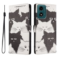 Foxdock Funda Tipo Cartera Para Motorola Moto G04/G24/E14 Con Soporte Y Correa – Diseño De Patrones Lindos