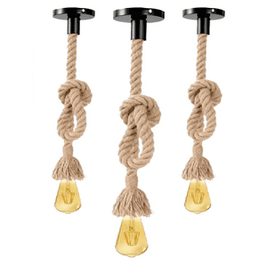 Want - Pack 3 Soquete Decoración Cañamo E27 (Certificado)