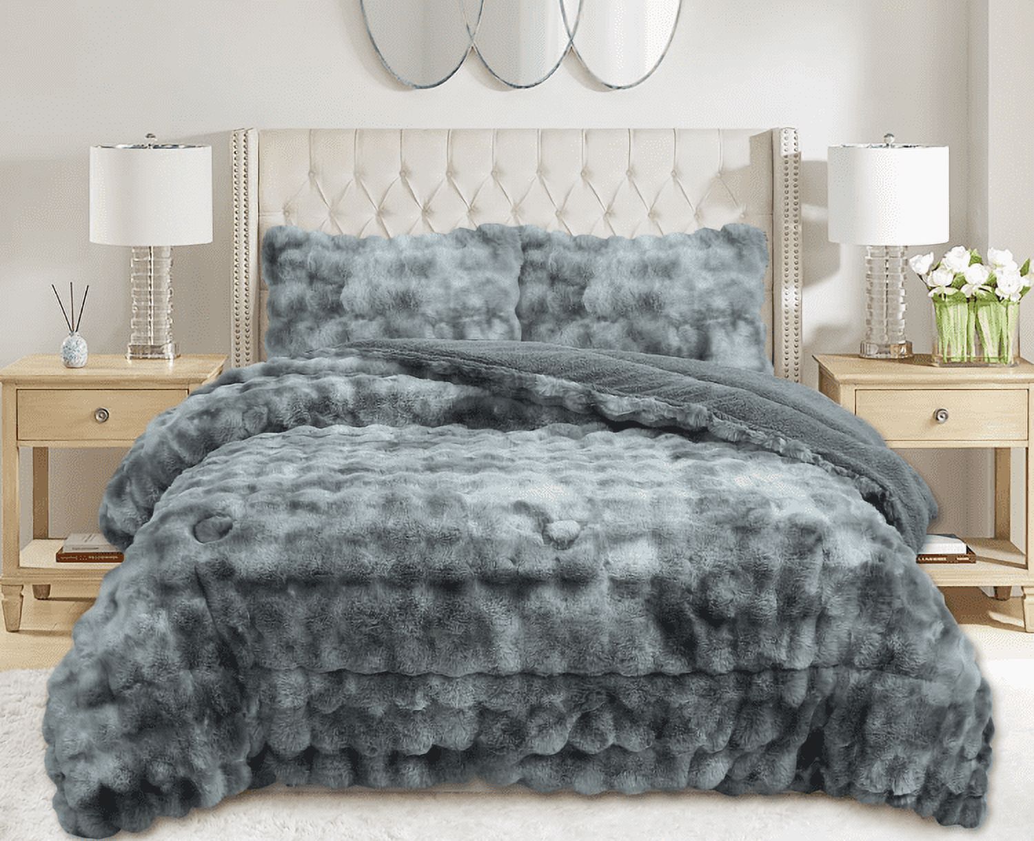 Mundo Shopping - Plumon Peludo De Felpa Con Chiporro 2 Plazas