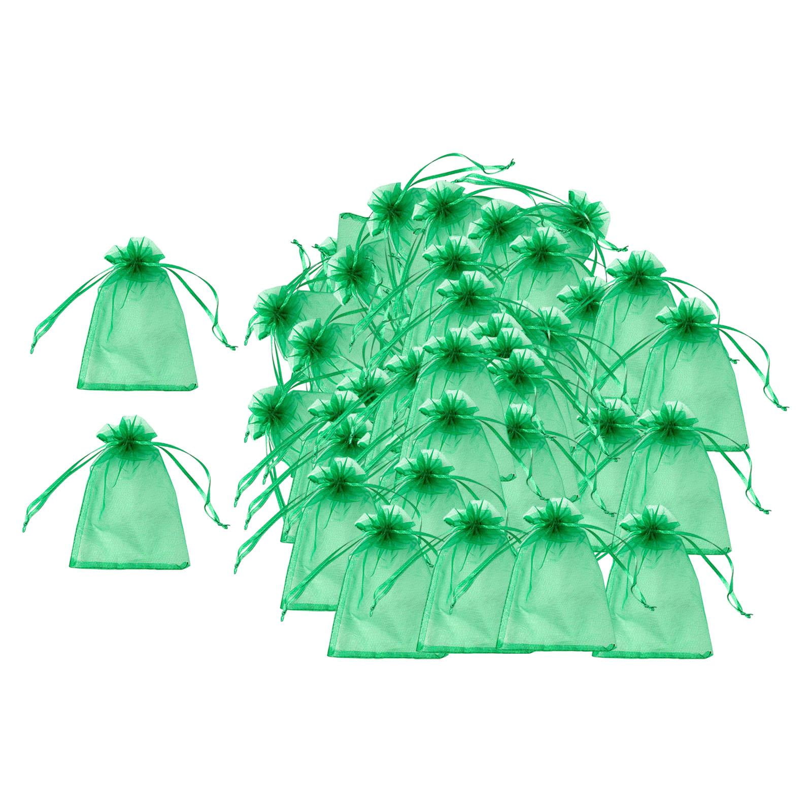 Magideal - 100 Uds Árboles Frutales Bolsa De Malla Con Cubierta , Bolsas De Árboles , Bolsas De Malla De Malla Con Cordón Para Jardín 10cmx12cm Verde