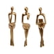 thumbnail image 5 of 3 Uds Estatua De Pensador Sentado Figuritas Abstractas Para Decoración De Mesa De Estante Dorado, 5 of 5